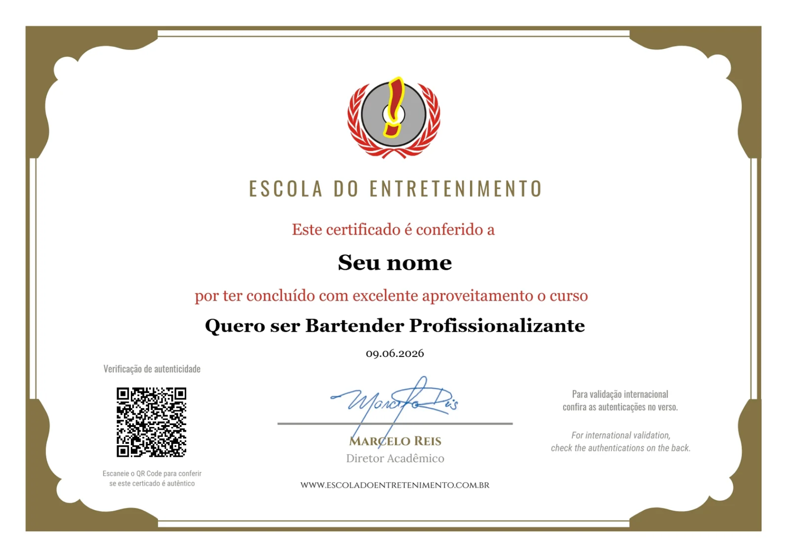 Quero ser Bartender Profissionalizante