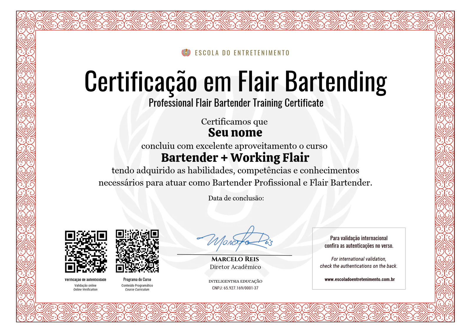 Bartender + Working Flair