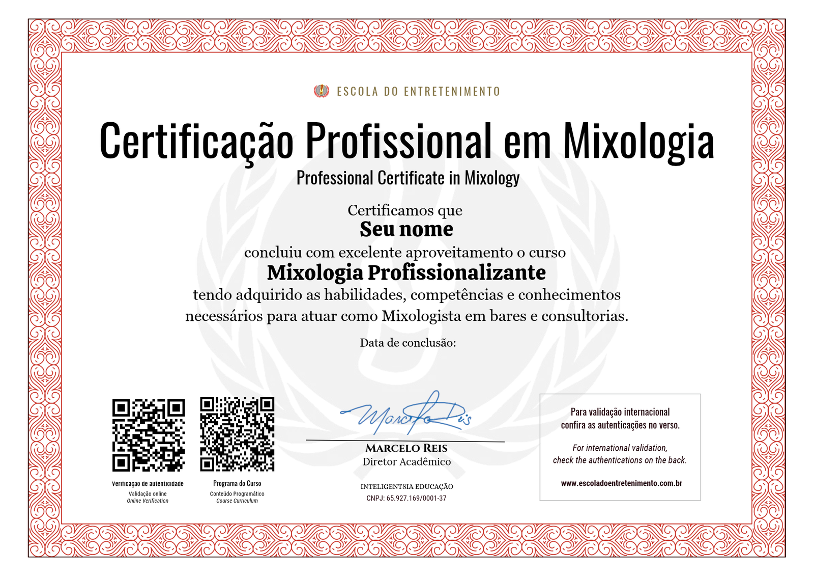 Mixologia Profissionalizante