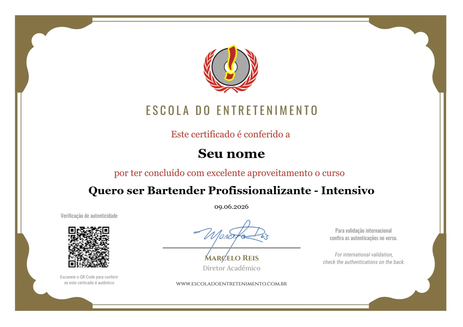 Quero ser Bartender Intensivo